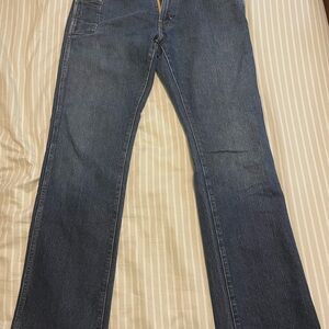 Ariat Men's Straight Jeans in Dark Blue Denim